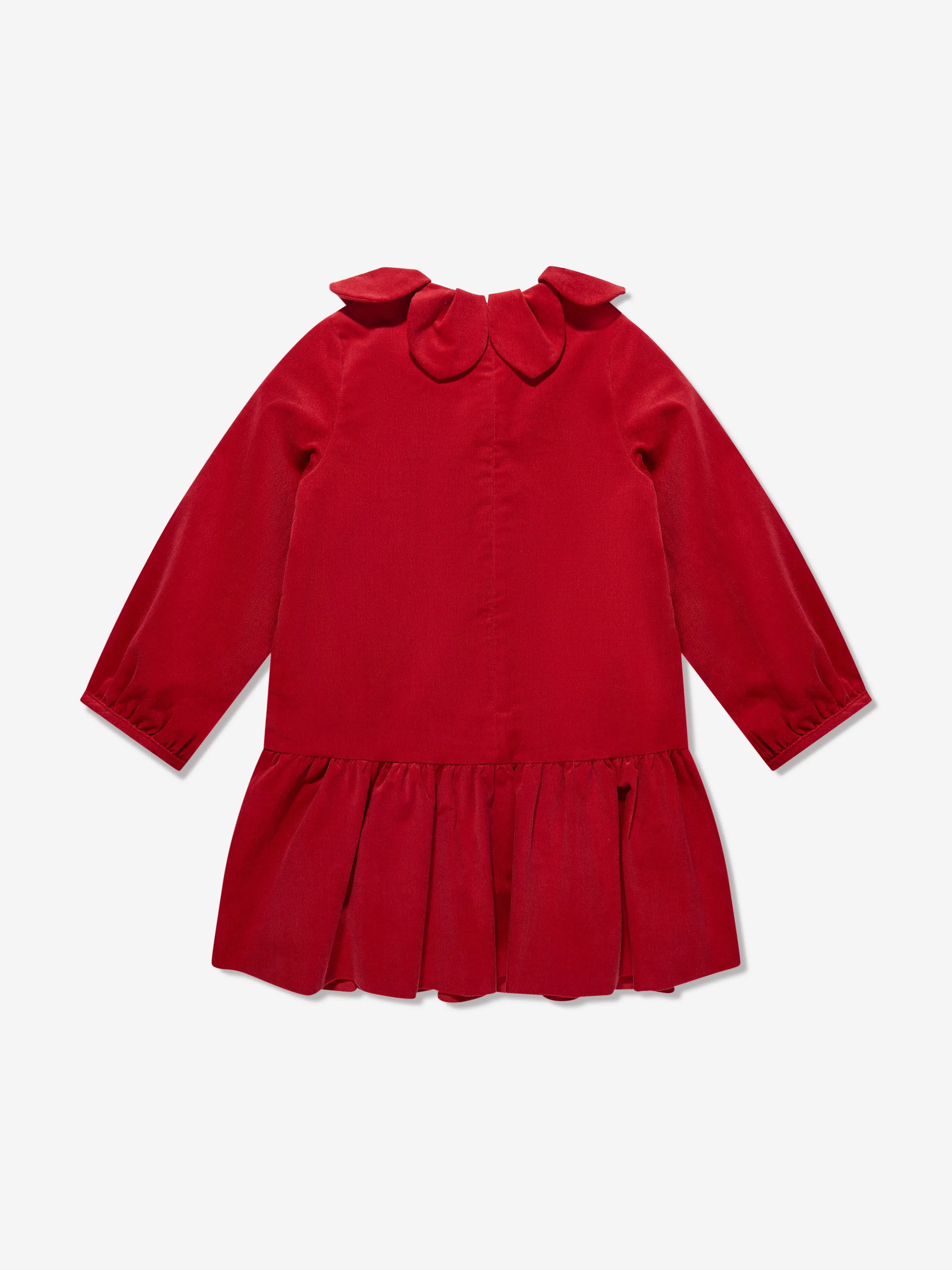 KENZO Mädchen Palast Samt Kleid in Rot