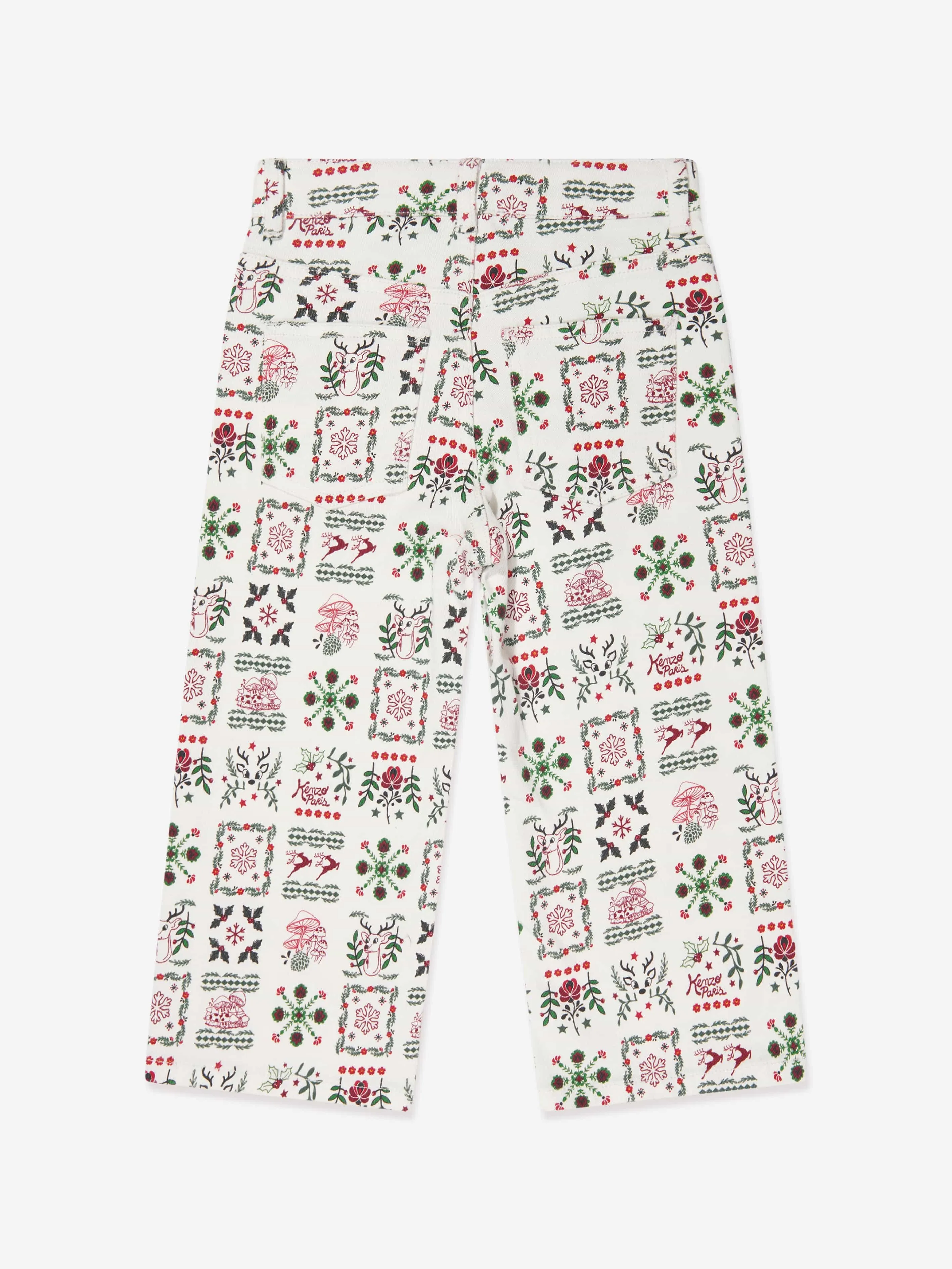 KENZO Girls Saisonale Druckhose in Elfenbein