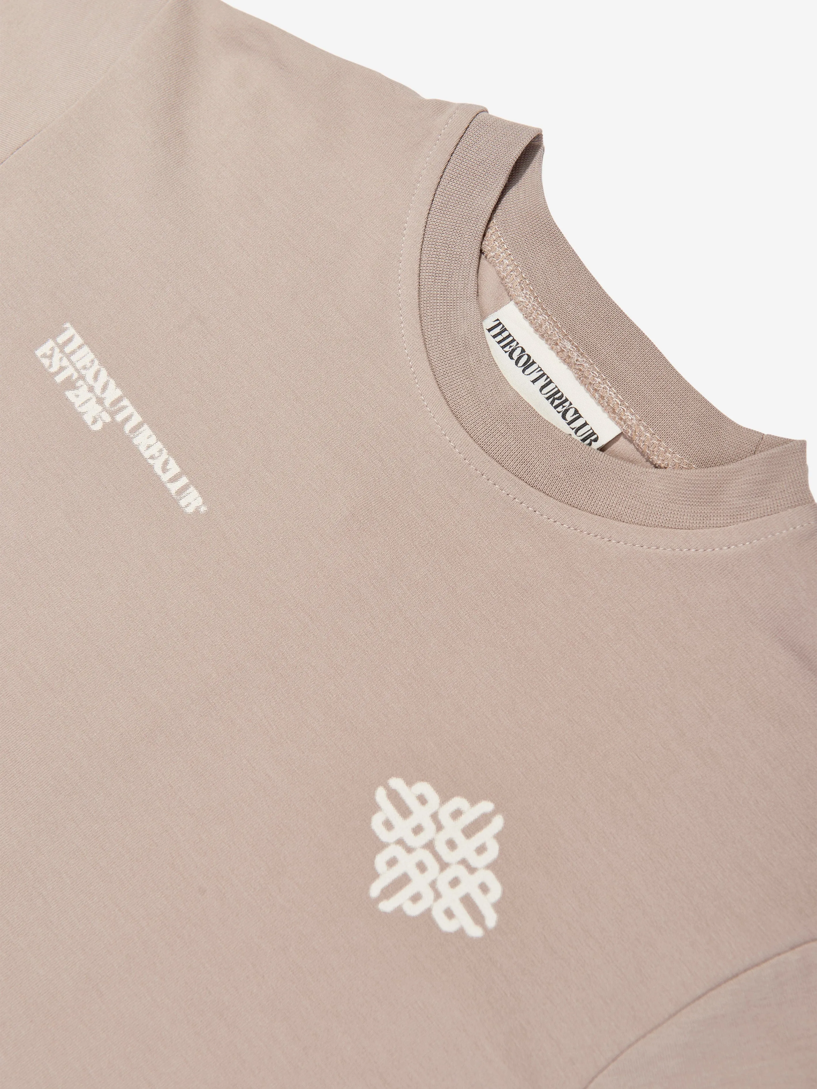 Kinder T-Shirt mit verwaschenem grafischem Emblem in Braun