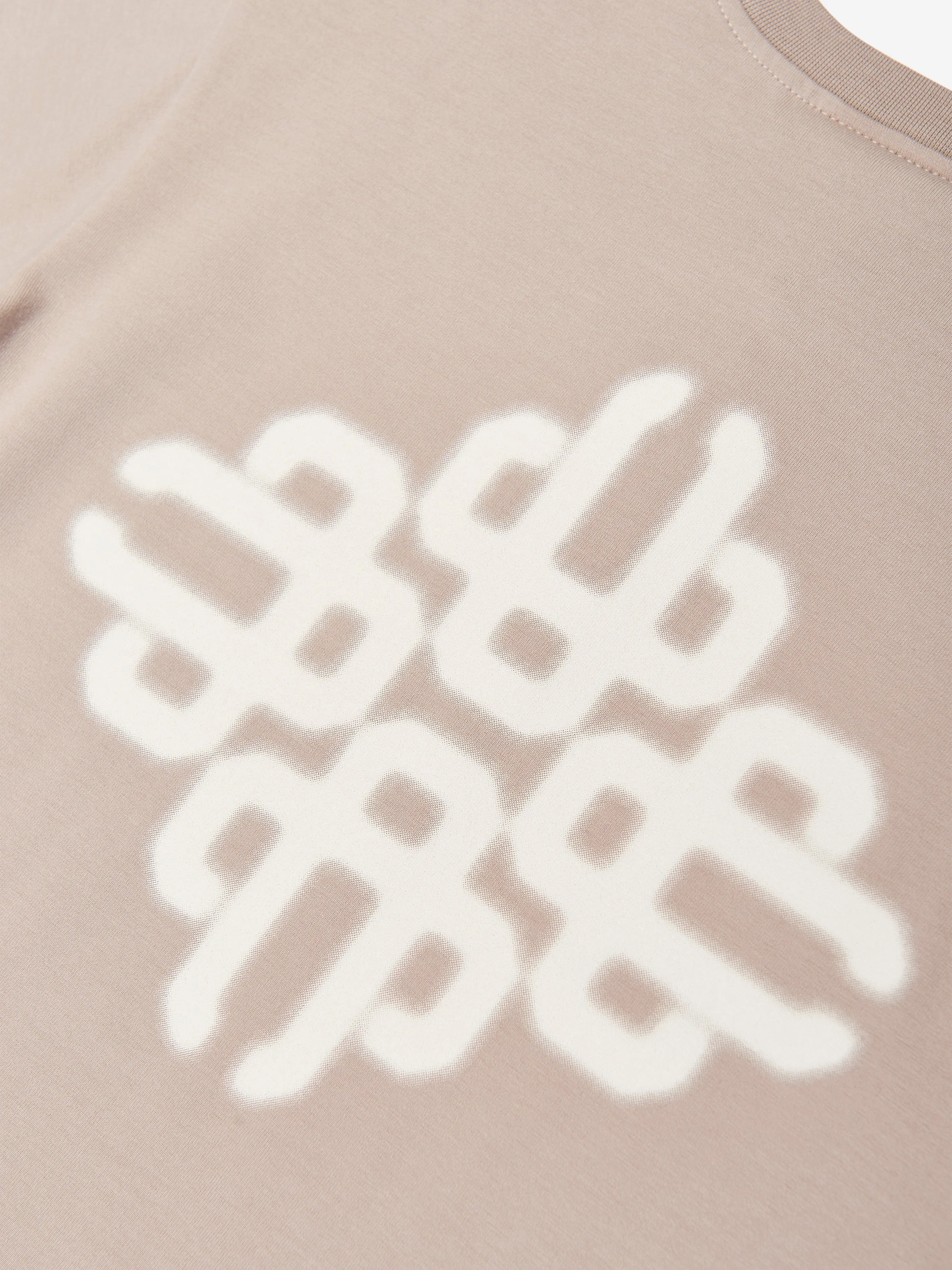 Kinder T-Shirt mit verwaschenem grafischem Emblem in Braun