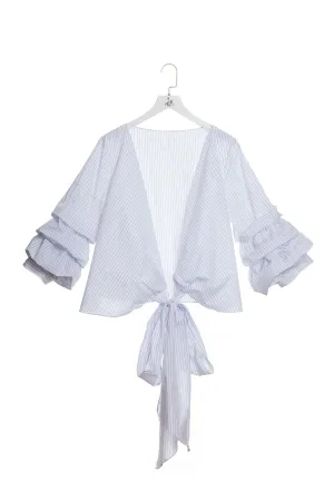 Geknotete gestreifte Bluse