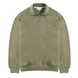 Lacoste Halbzip-Pullover Khaki Grün