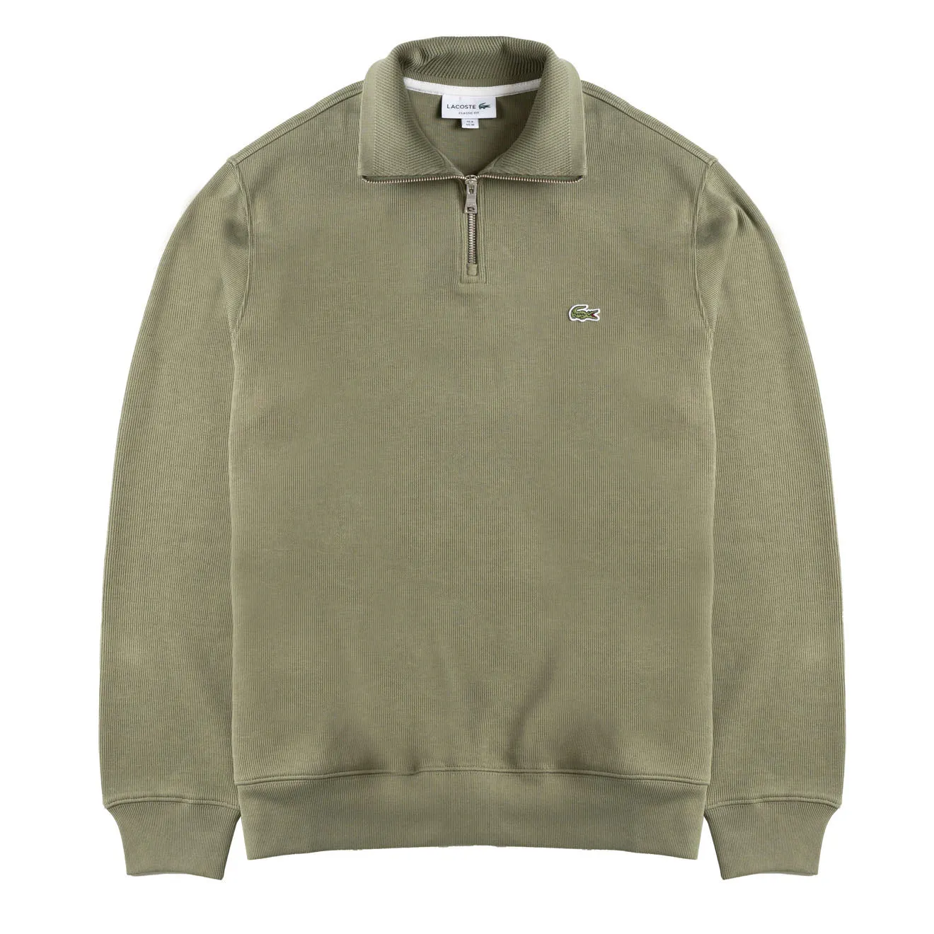 Lacoste Halbzip-Pullover Khaki Grün