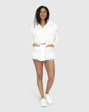 Landslide Zip-Off Steppweste - Creme