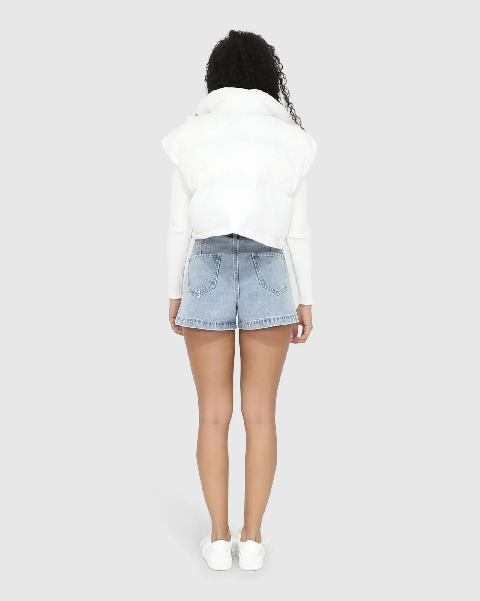 Landslide Zip-Off Steppweste - Creme