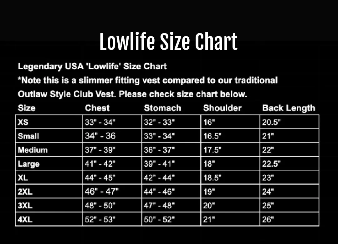 Legendärer 'Lowlife' Camo-Leder-Cropped-Passform-Clubstyle-Motorradweste