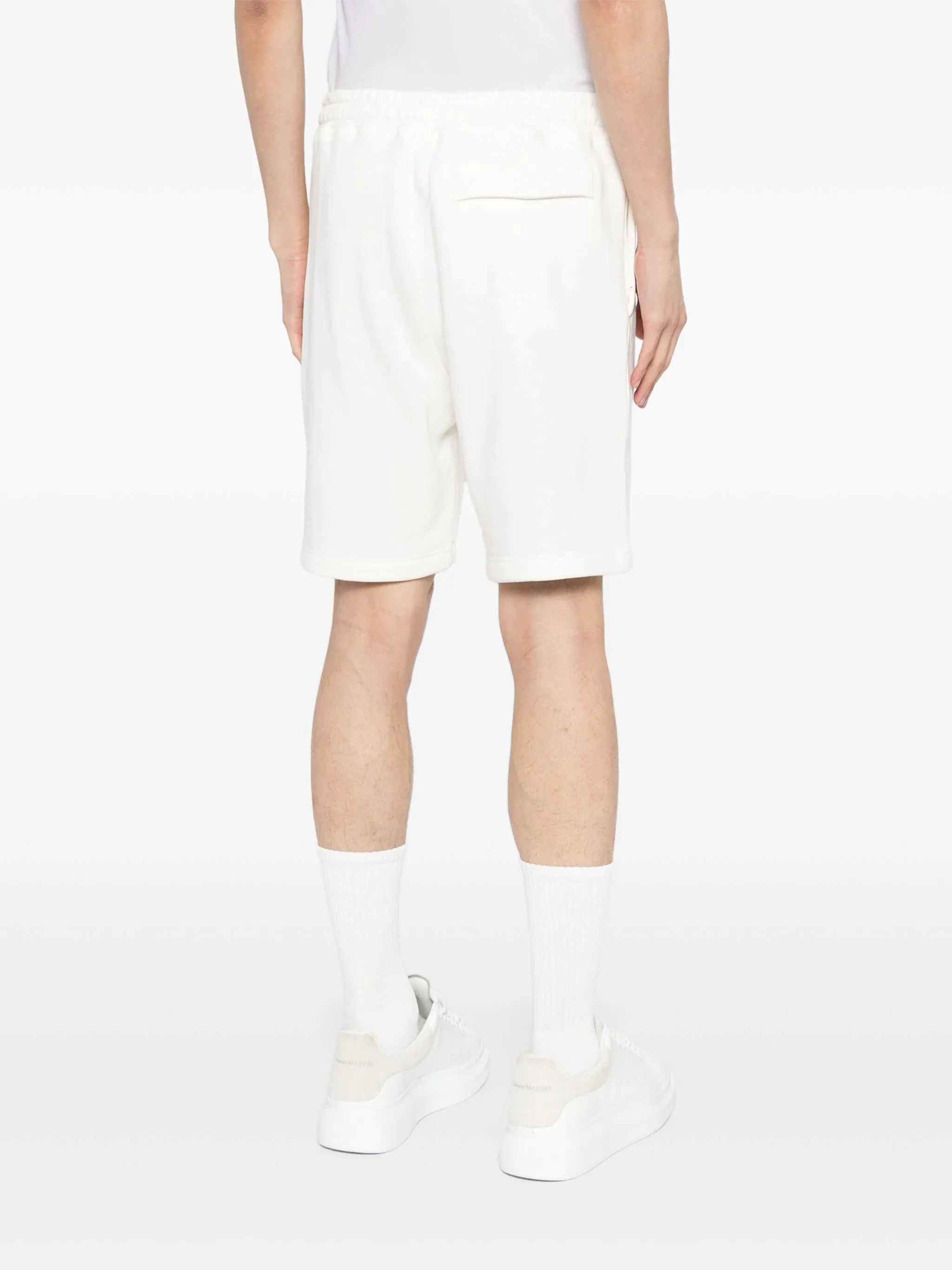 Logo-Bestickte Jersey-Laufshorts