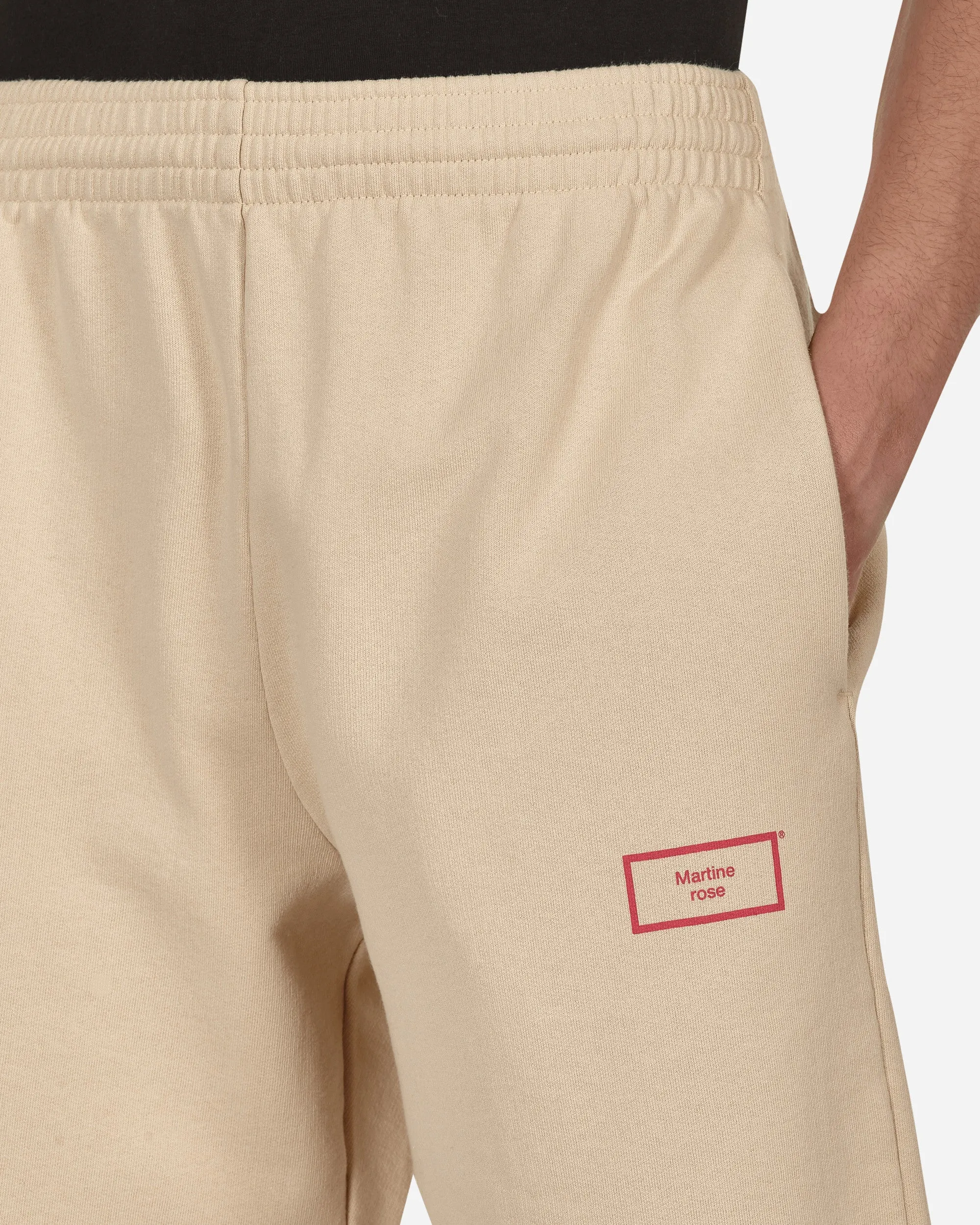 Logo Weite Bein Shorts Beige