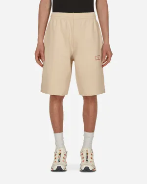 Logo Weite Bein Shorts Beige
