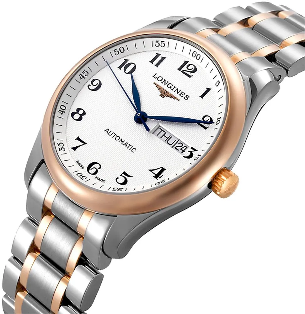 Longines Master Collection Automatik Edelstahl und Roségold Silber Zifferblatt Tag-Datum Herrenuhr L2.755.5.79.7 Longines Uhren
