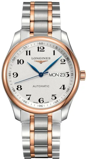 Longines Master Collection Automatik Edelstahl und Roségold Silber Zifferblatt Tag-Datum Herrenuhr L2.755.5.79.7 Longines Uhren
