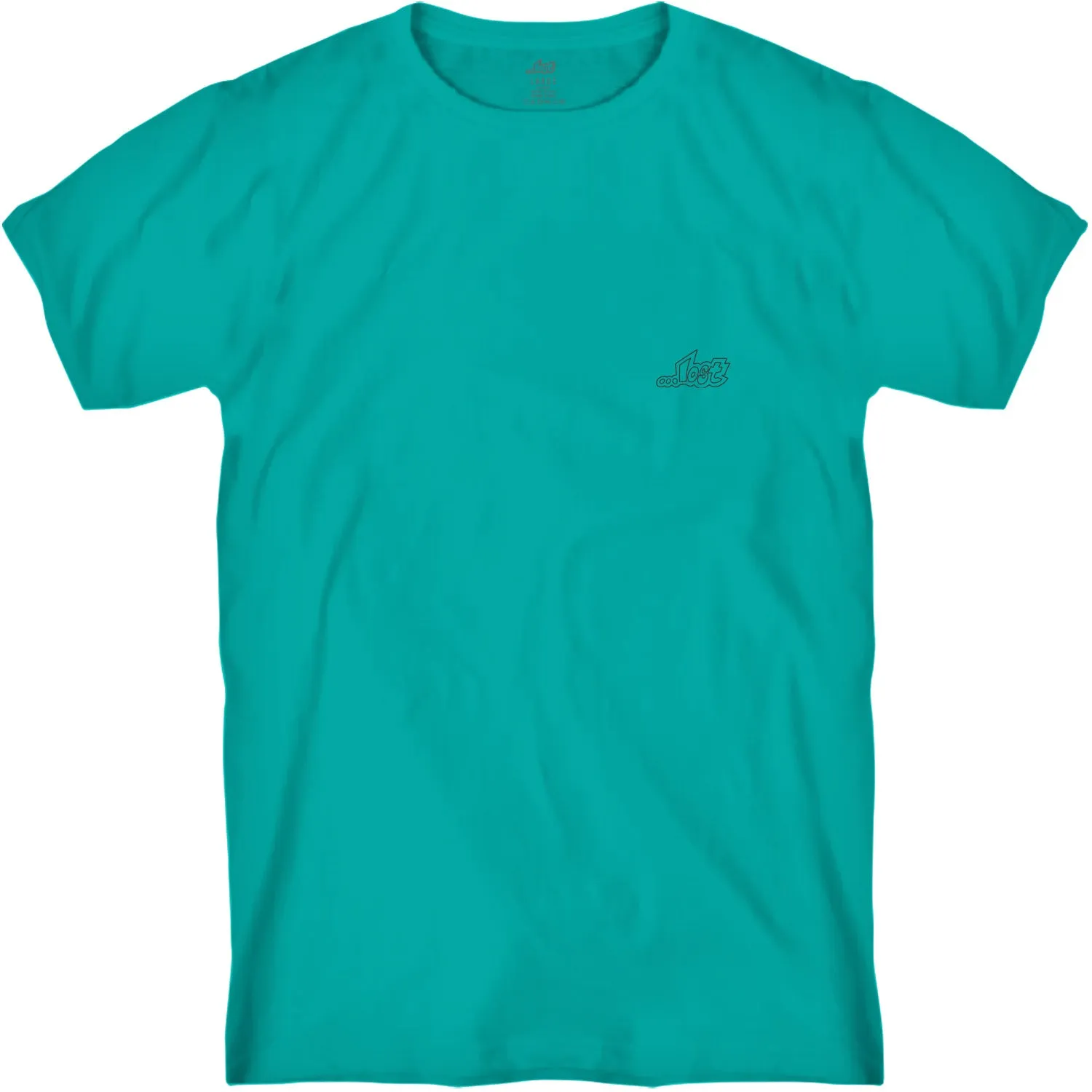 Lost Outlines Herren Vintage Färbung T-Shirt Ultra Cyan