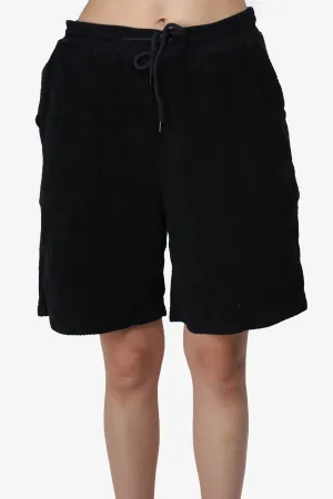 Louis Vuitton 2024 Schwarze Damier French Terry Baumwoll Shorts Größe M Herren