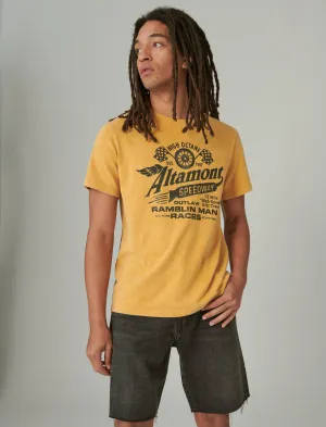 Lucky Brand Altamont Speedway T-Shirt Goldener Gewürzton Lucky Brand