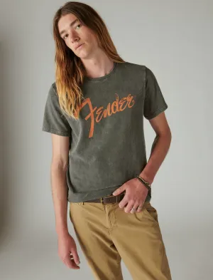 Lucky Brand Fender Logo T-Shirt Raven Lucky Brand