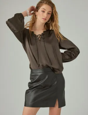 Lucky Brand Langarm-Bluse mit Schnürung Raven Lucky Brand
