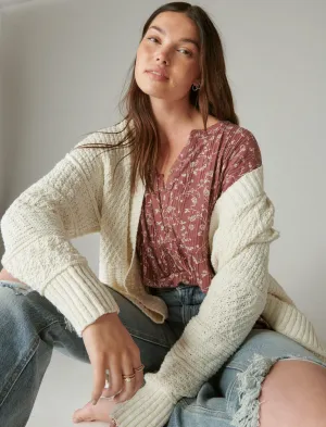 Lucky Brand Bedrucktes Drop-Needle Maya Top Pink Kombination Lucky Brand