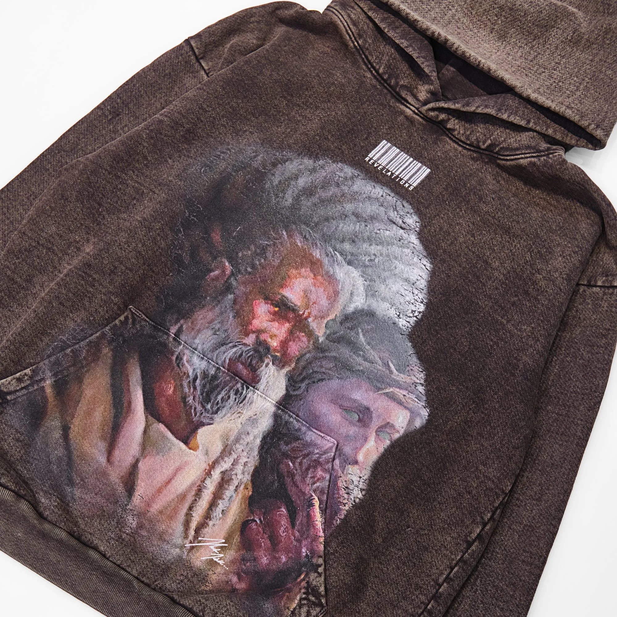 MALCOLM GARRETT MINERAL WASH REVELATIONS KAPUZENPULLOVER