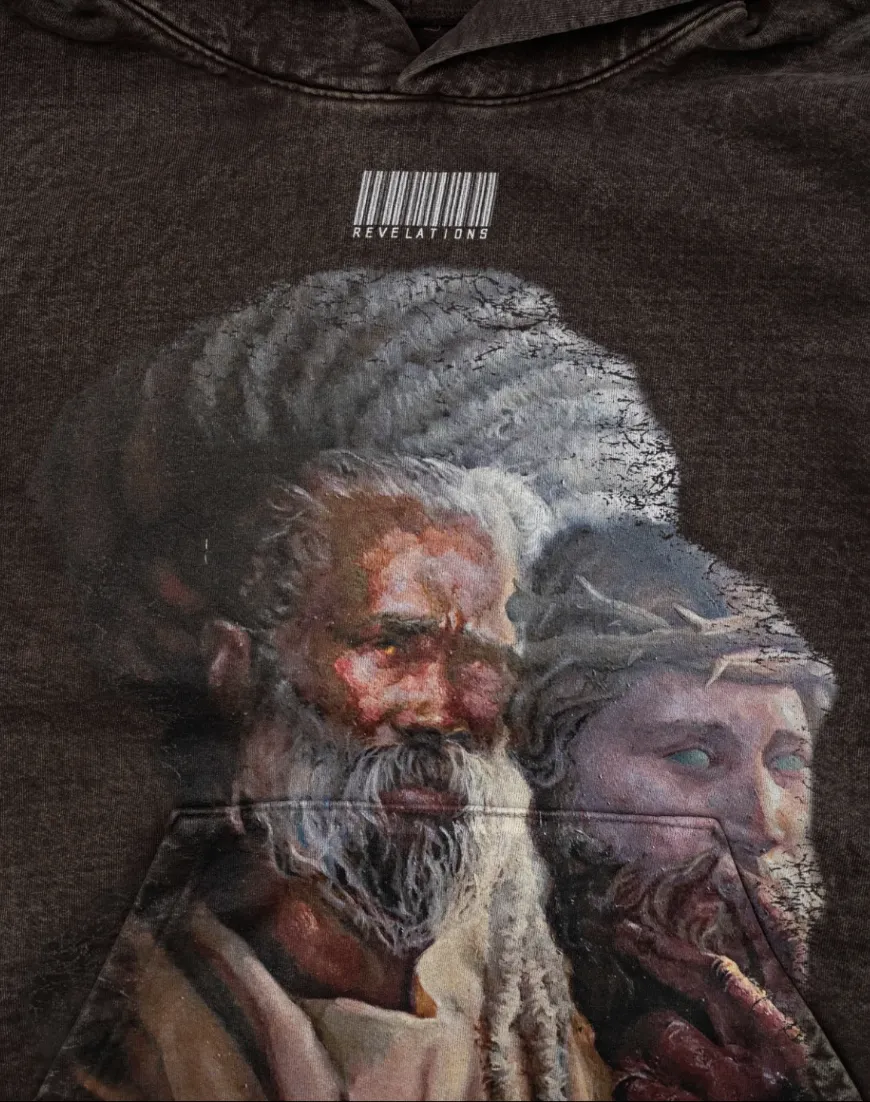 MALCOLM GARRETT MINERAL WASH REVELATIONS KAPUZENPULLOVER