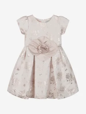 Mama Luma Girls Jacquard Anlasskleid in Gold