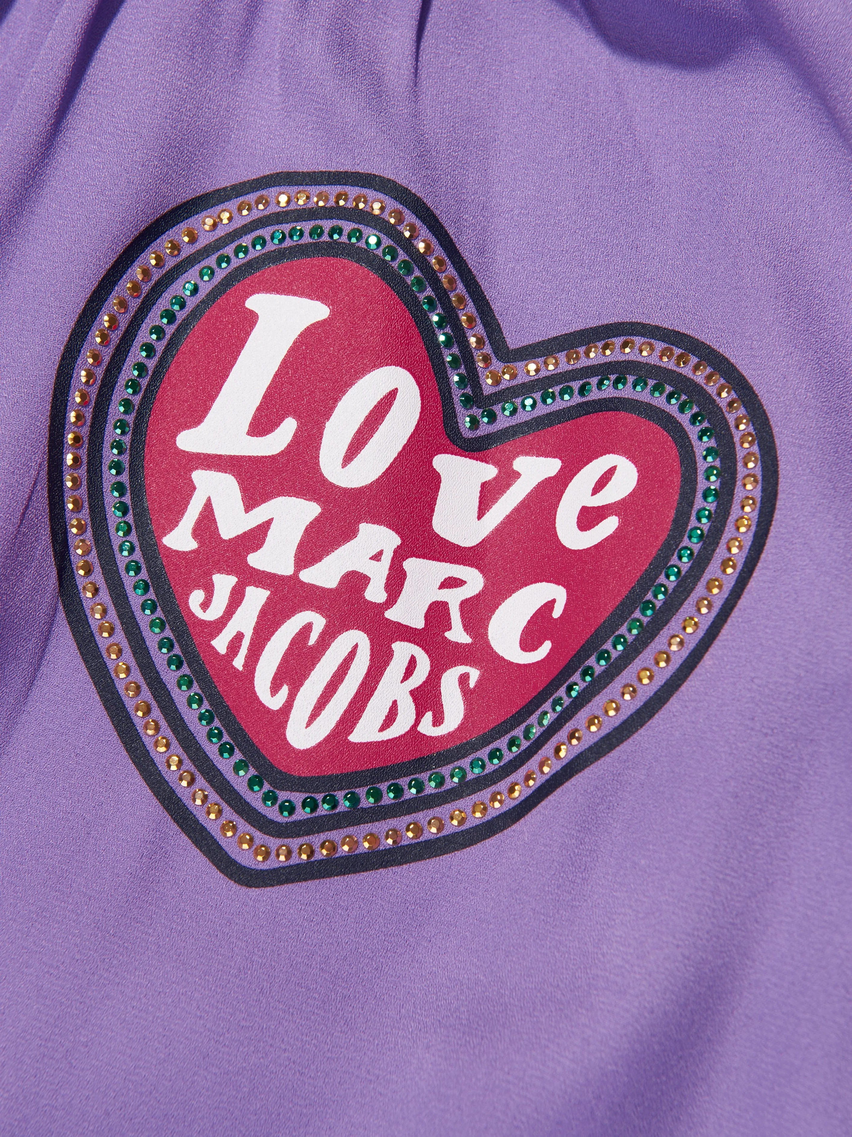 MARC JACOBS Mädchen Abzeichen-Print Kleid in Lila