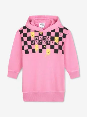 MARC JACOBS Girls Smiley World Kapuzenpullover-Kleid in Rosa