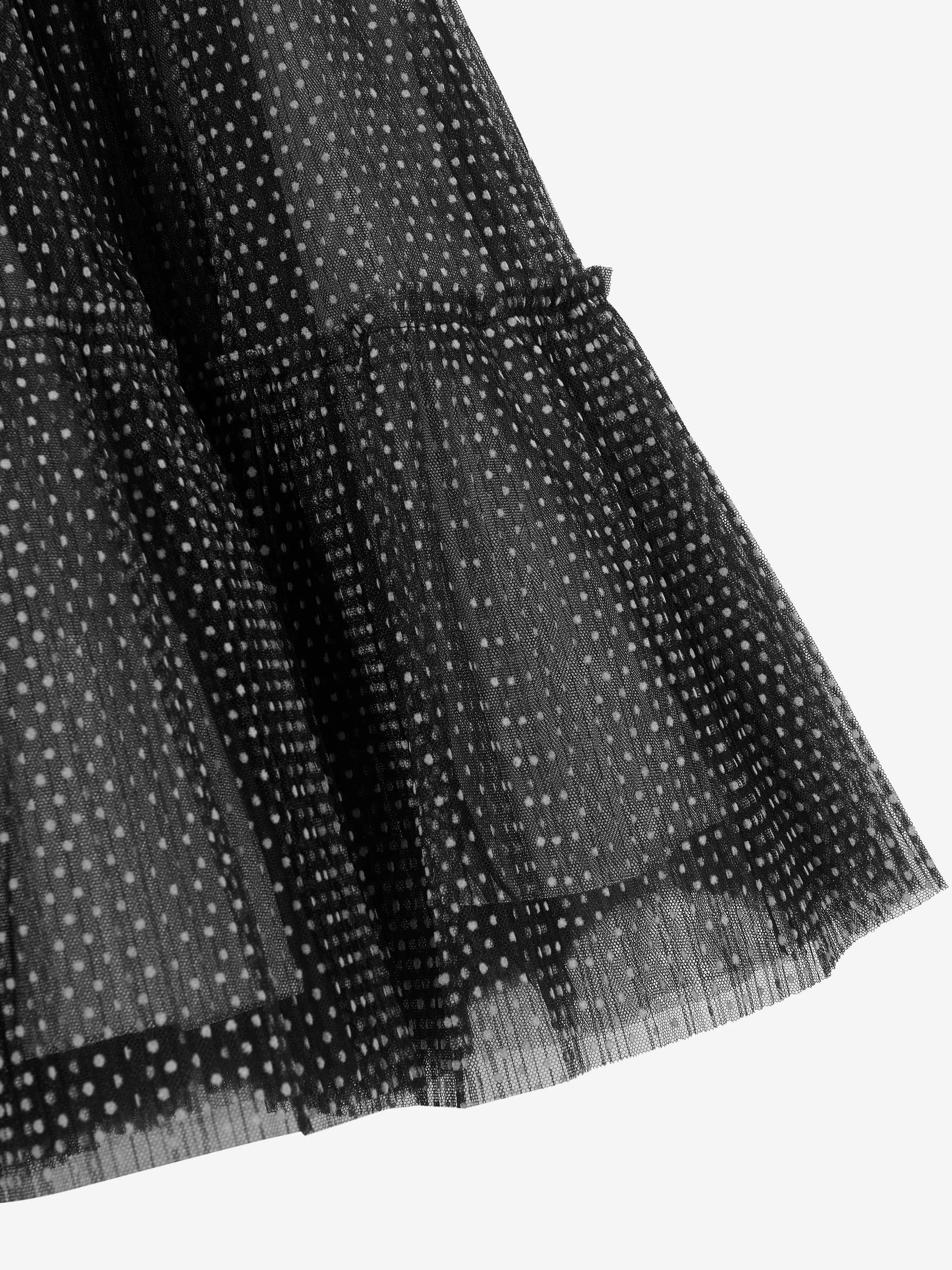 Marchesa Girls Blumenverziertes Tüllkleid in Schwarz