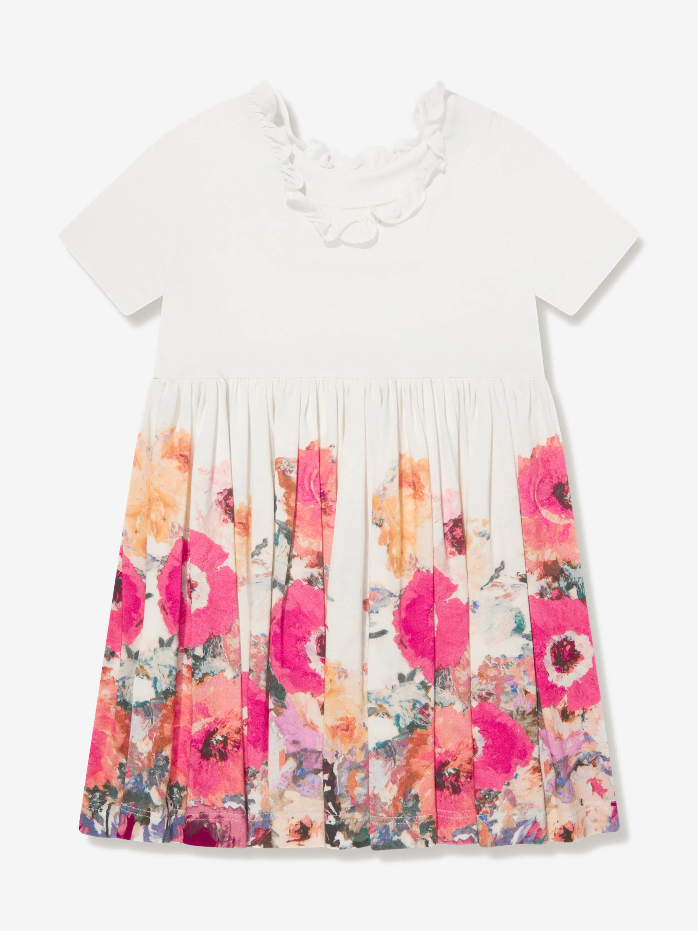 Marchesa Girls Logo Besticktes Blumenkleid in Mehrfarbig