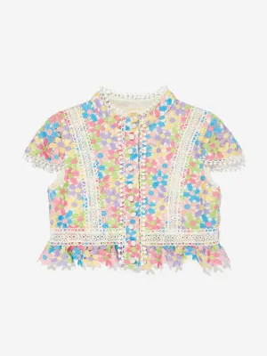 Marlo Girls Giselle Besticktes Top in Mehrfarbig