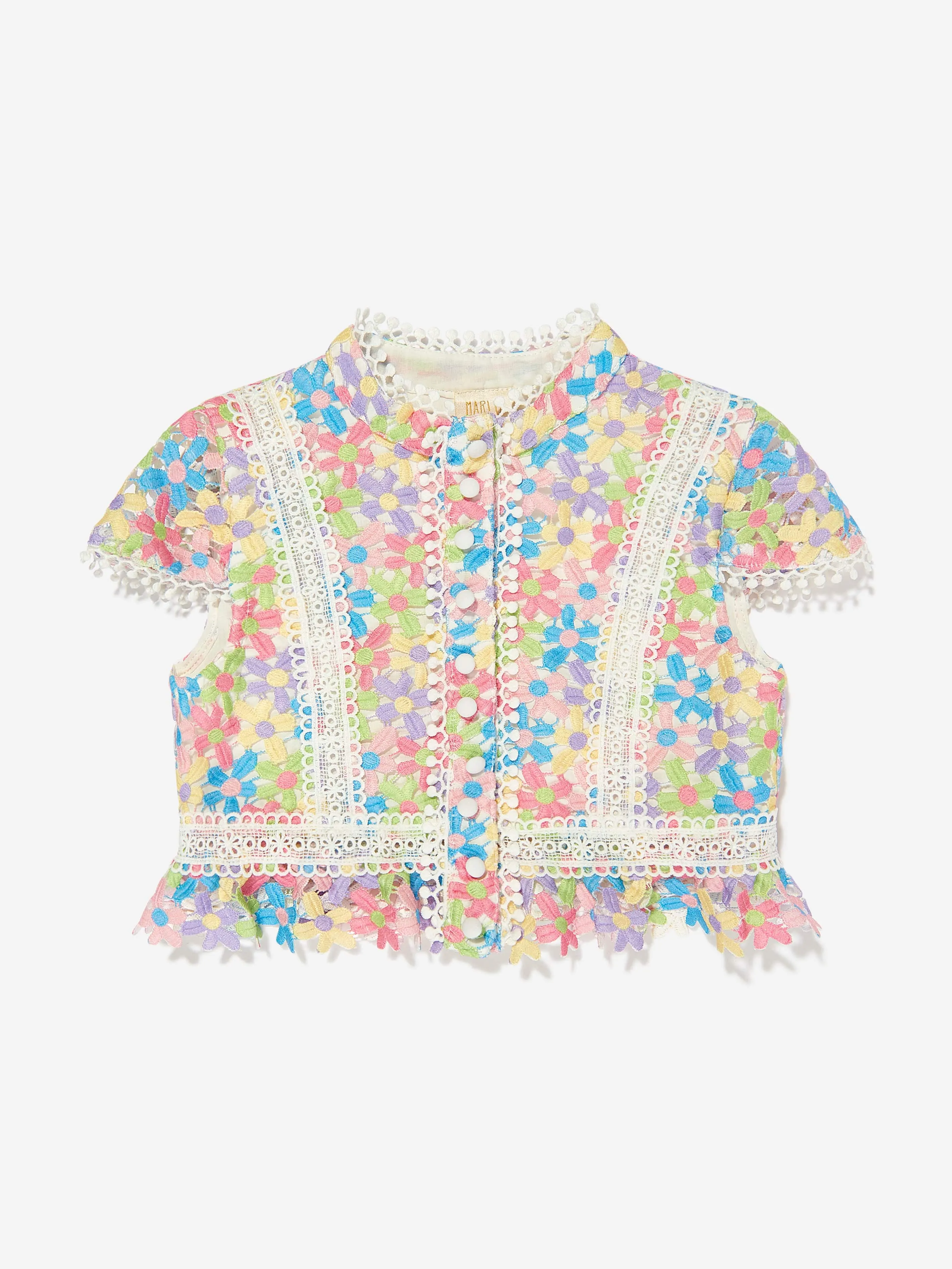 Marlo Girls Giselle Besticktes Top in Mehrfarbig