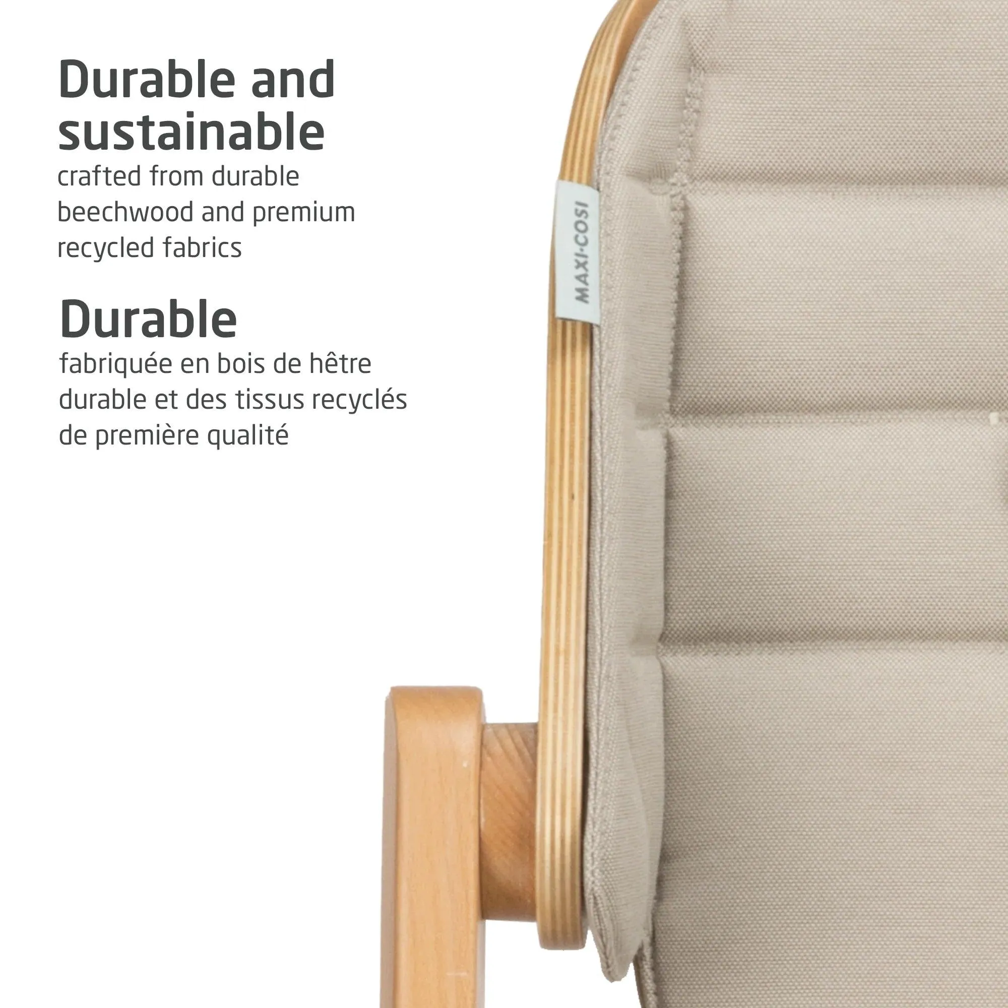 Maxi Cosi Nesta 3-in-1 Hochstuhl aus Holz für Babys und Kinder Maxi Cosi