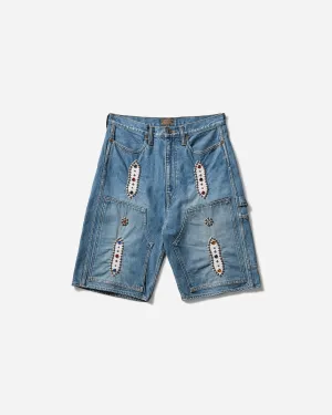 Herren 14oz Denim Shorts (Studs Remake) Blau
