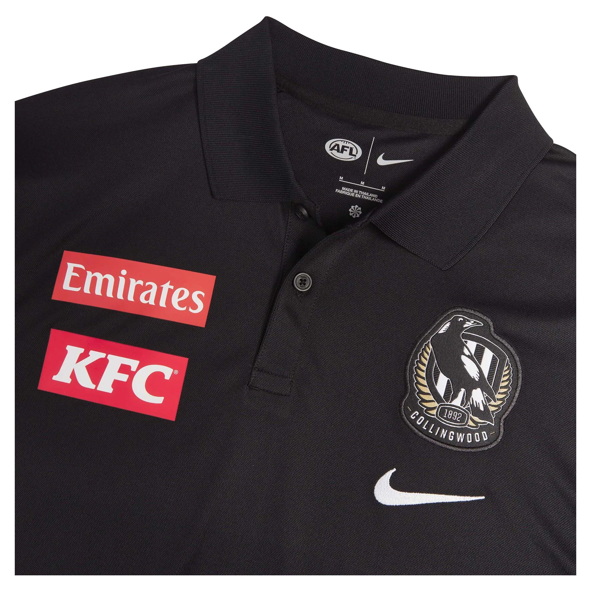 Herren AFL Collingwood Magpies Football Club 2024 Medien-Polo