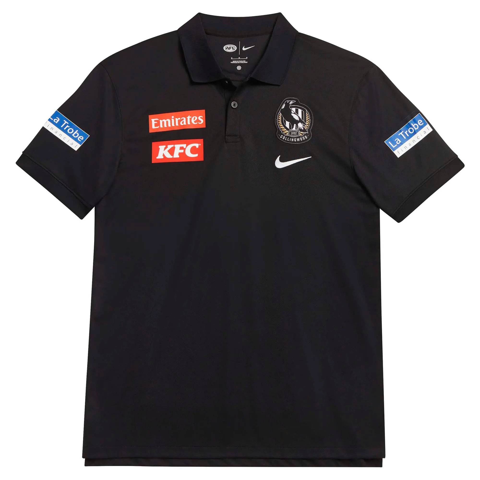 Herren AFL Collingwood Magpies Football Club 2024 Medien-Polo