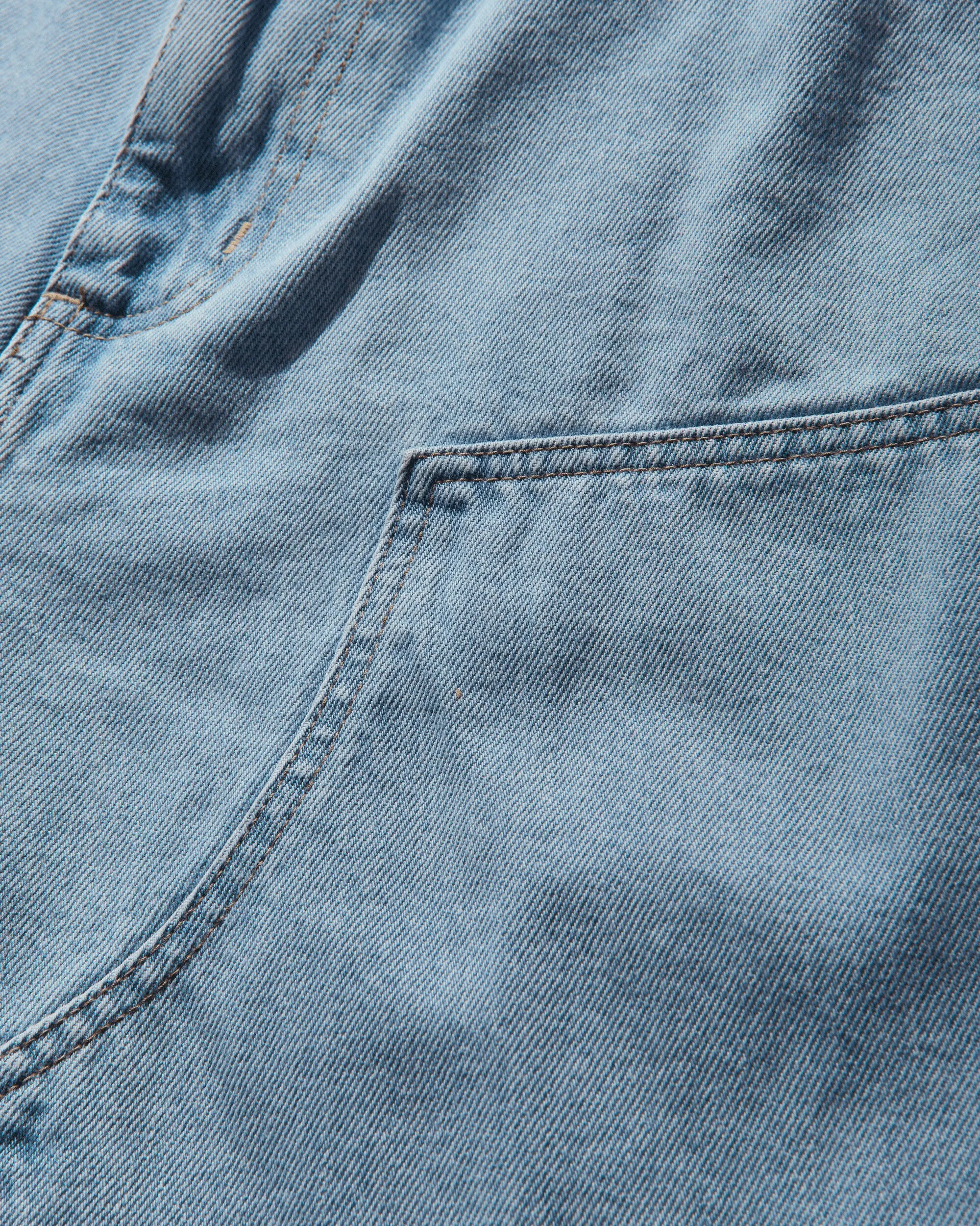 Herren Shorts mit Doppelten Knien Blau (Heavy Stone Geblichen)