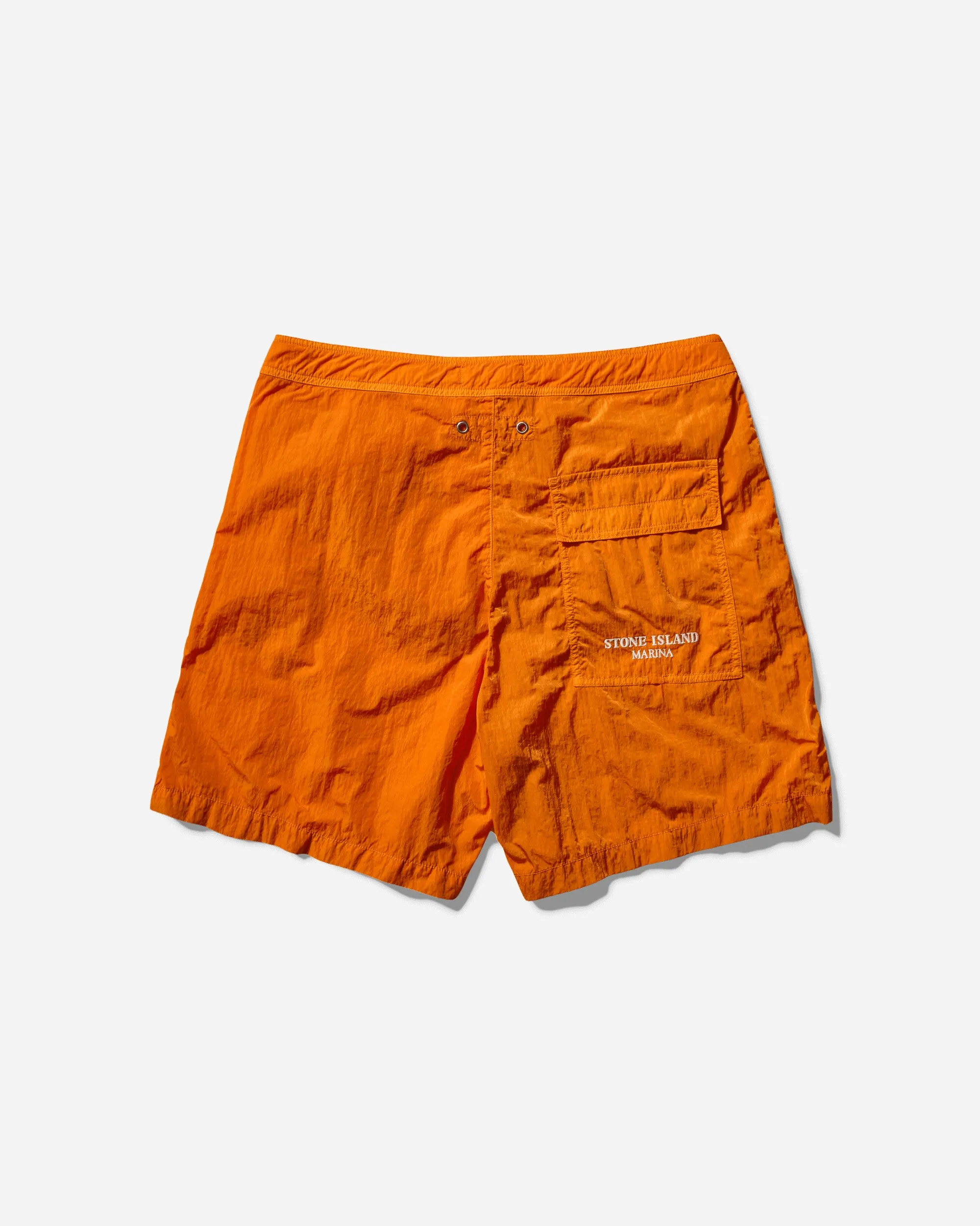 Herren Marina Glänzende Nylon Shorts Orange
