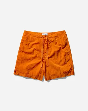 Herren Marina Glänzende Nylon Shorts Orange
