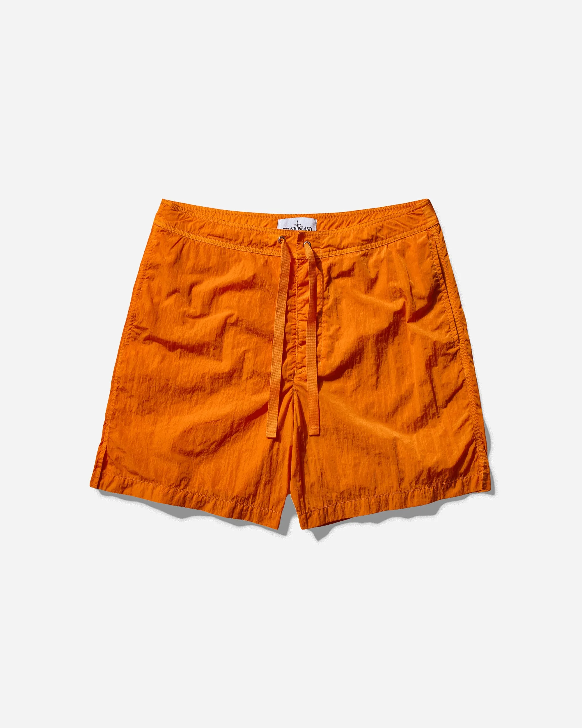 Herren Marina Glänzende Nylon Shorts Orange