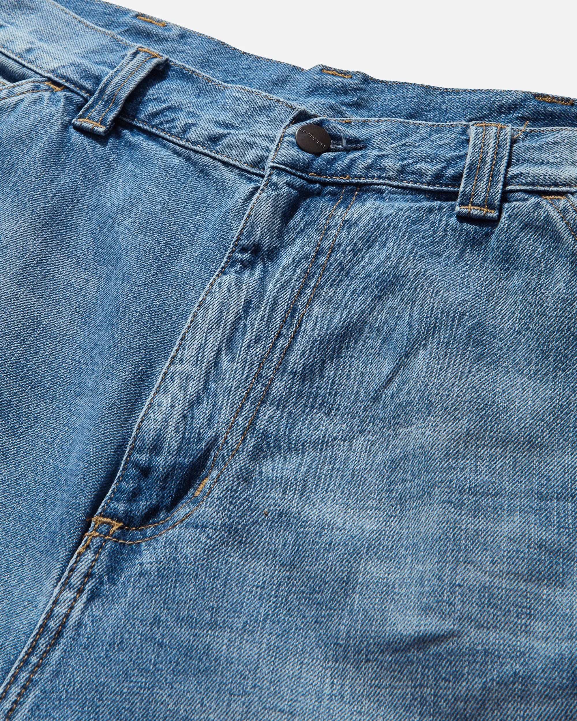 Herren OG Single-Knie-Shorts Blau (Burst Washed)
