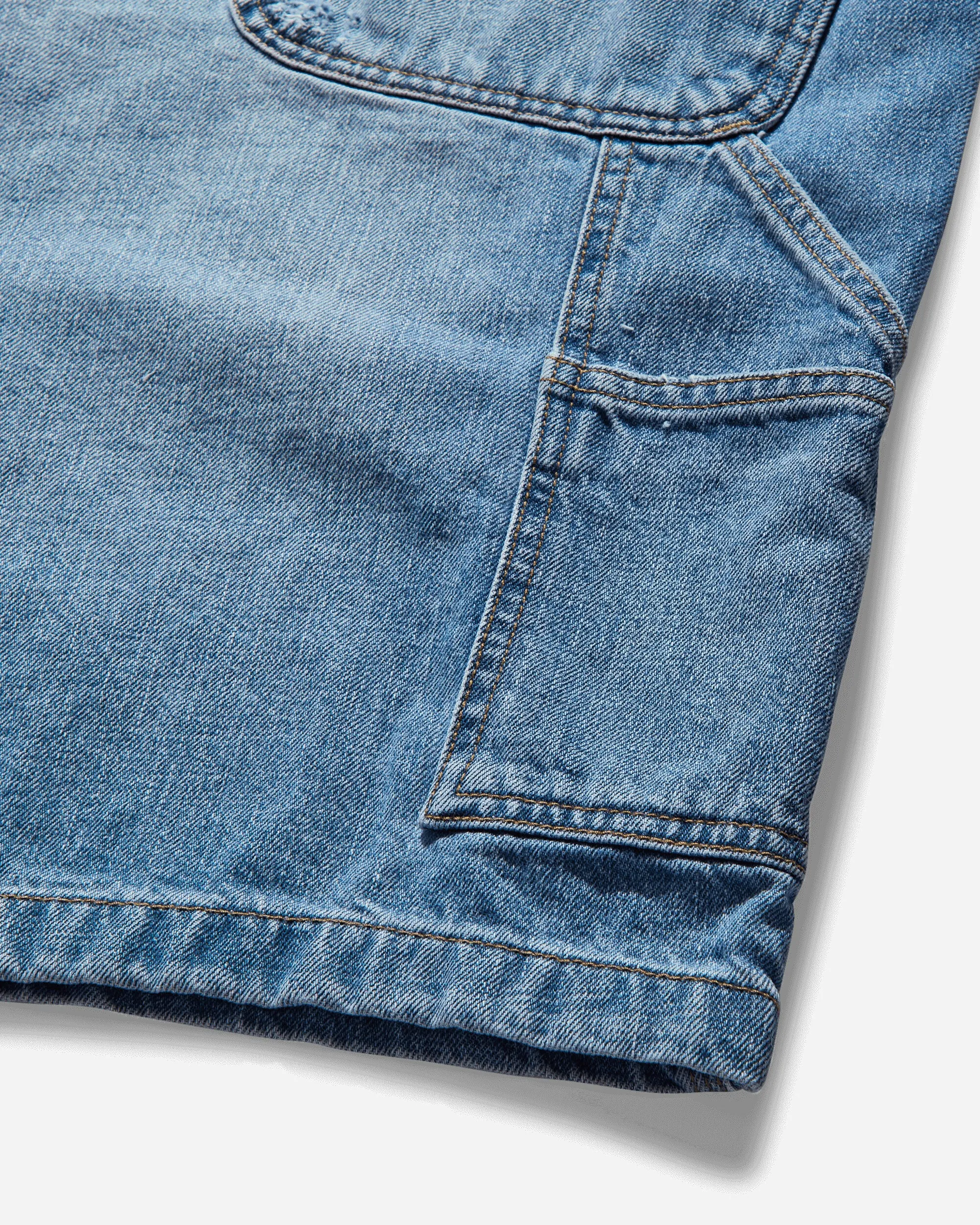 Herren OG Single-Knie-Shorts Blau (Burst Washed)