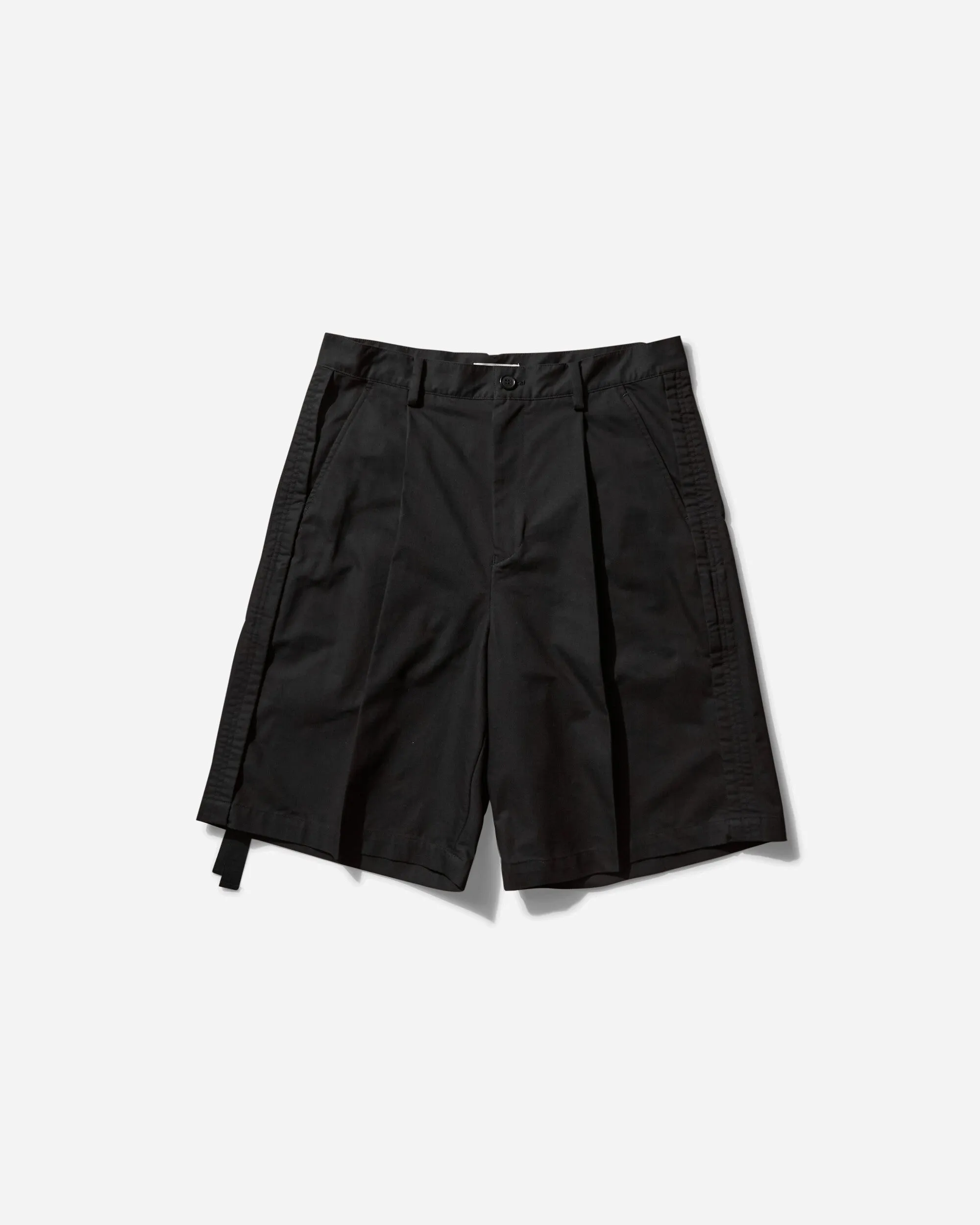 Herren Plisseé-Shorts Schwarz