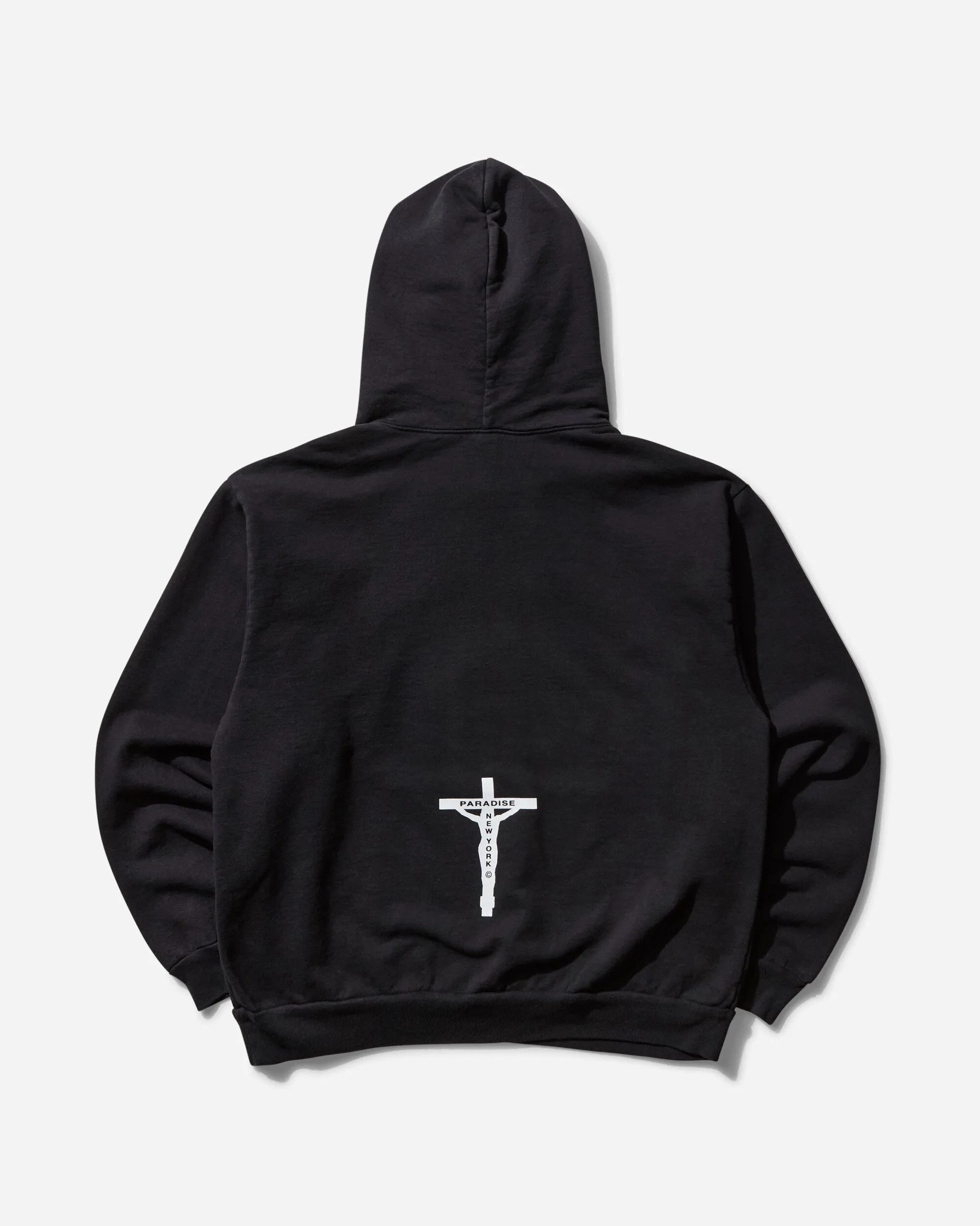 Herren Smiley Jesus Kapuzenpullover Schwarz