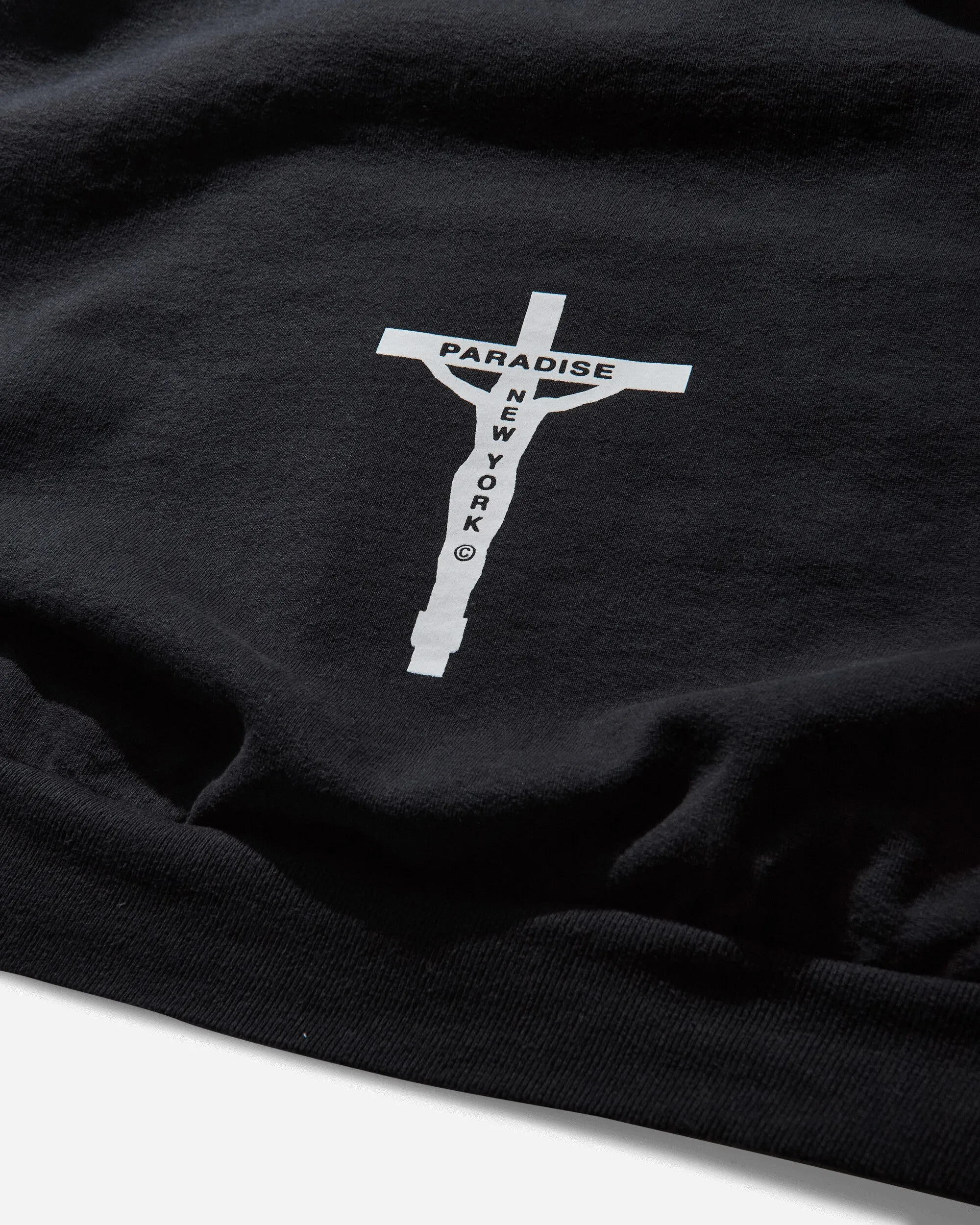 Herren Smiley Jesus Kapuzenpullover Schwarz