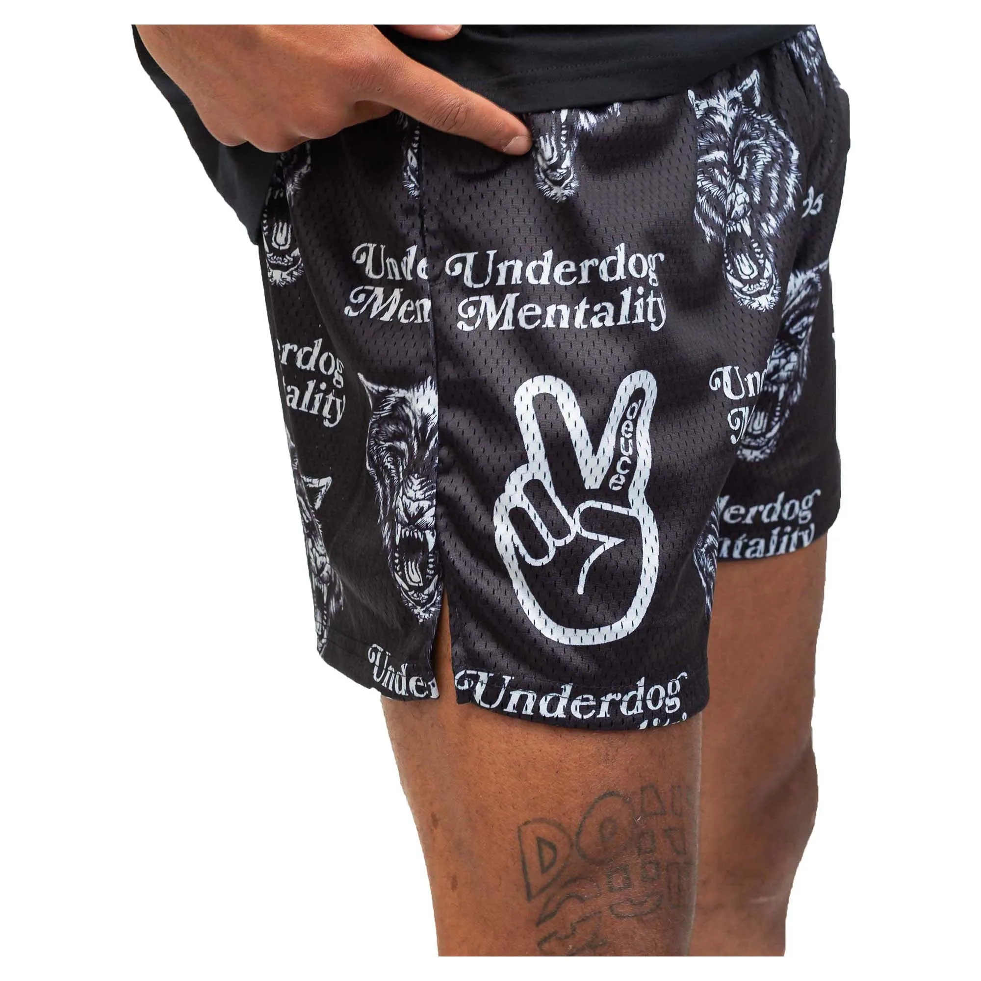 Herren Underdog-Mentalität Mesh-Shorts