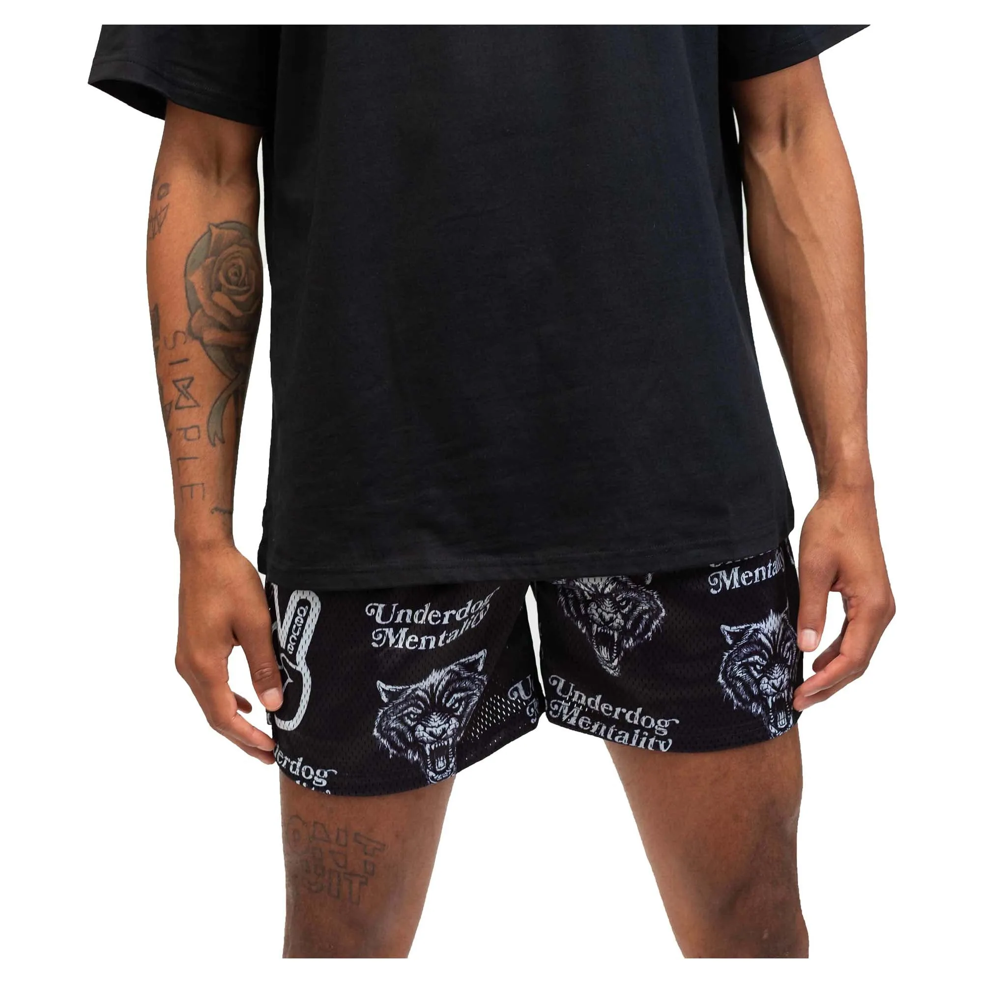 Herren Underdog-Mentalität Mesh-Shorts