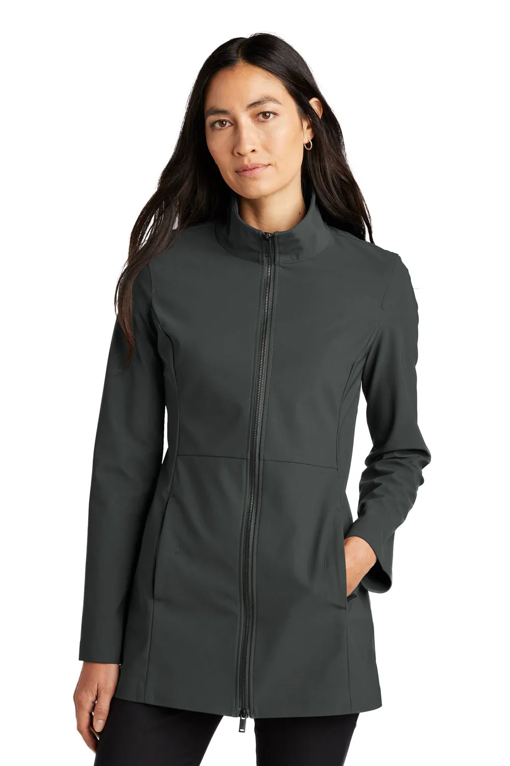 Mercer Mettle Damen Faille wasserdichte Softshell-Jacke mit Vollreißverschluss - Ankergrau