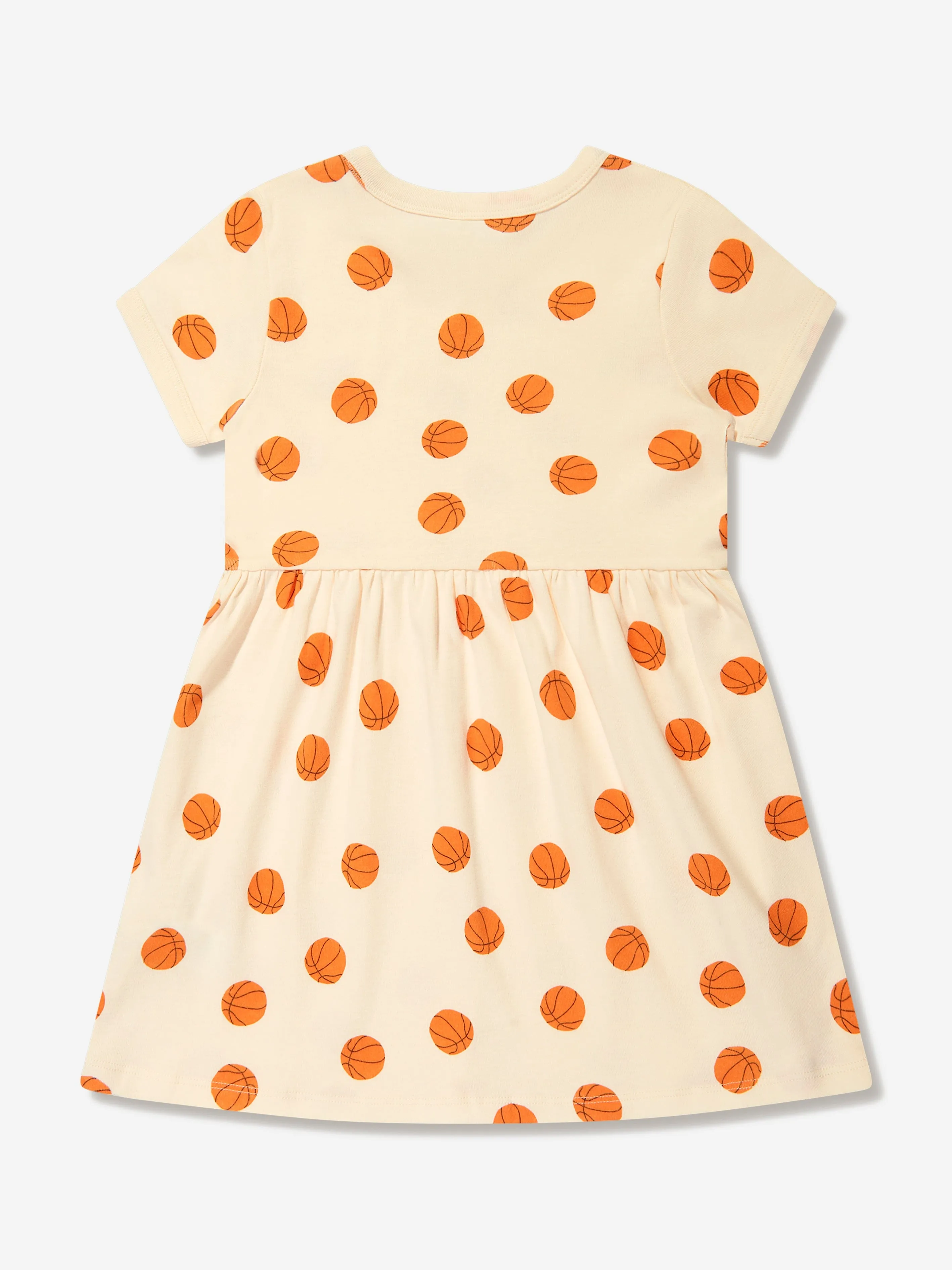 Mini Rodini Mädchen Basketball-Print-Kleid in Elfenbein