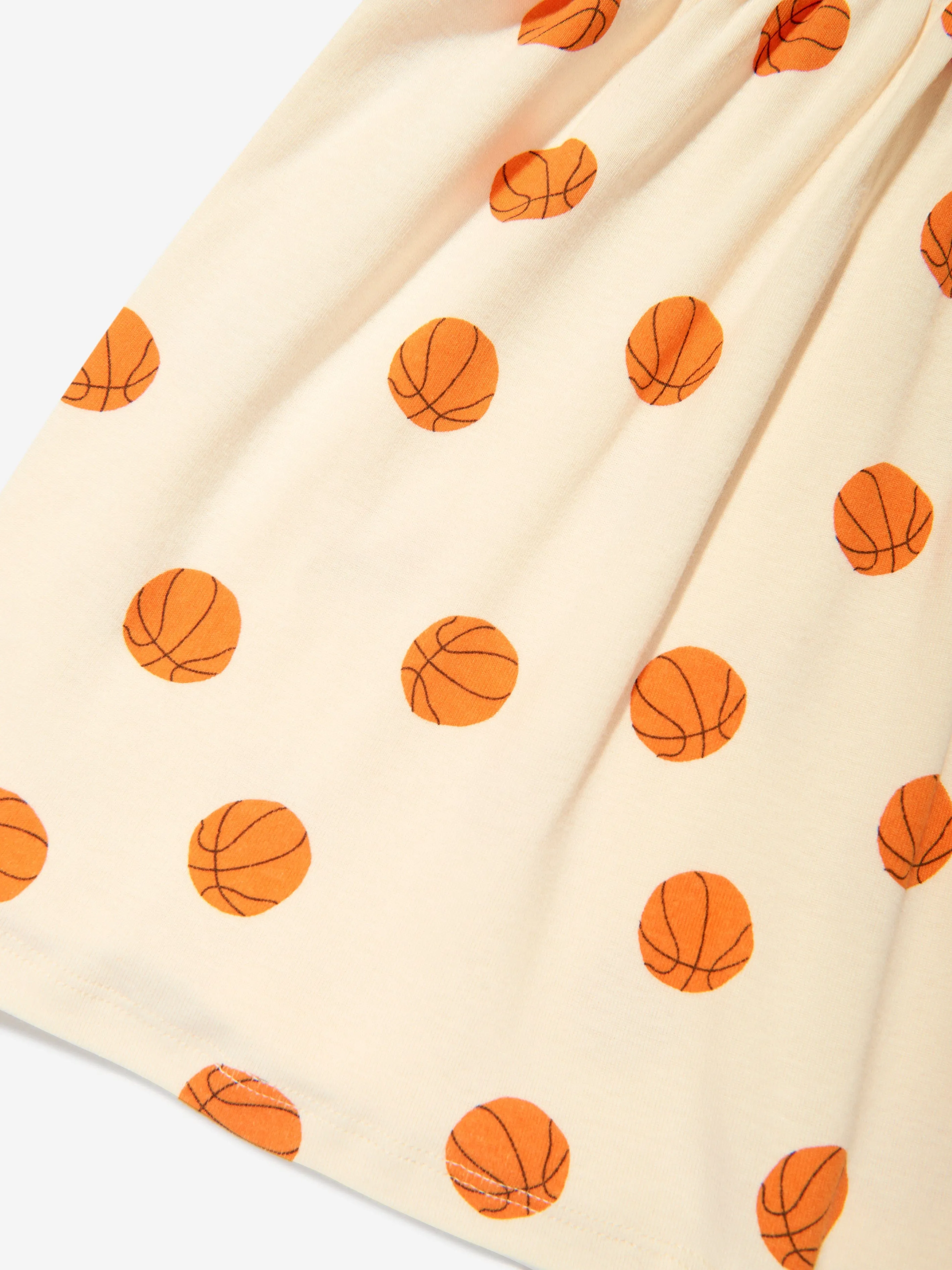 Mini Rodini Mädchen Basketball-Print-Kleid in Elfenbein