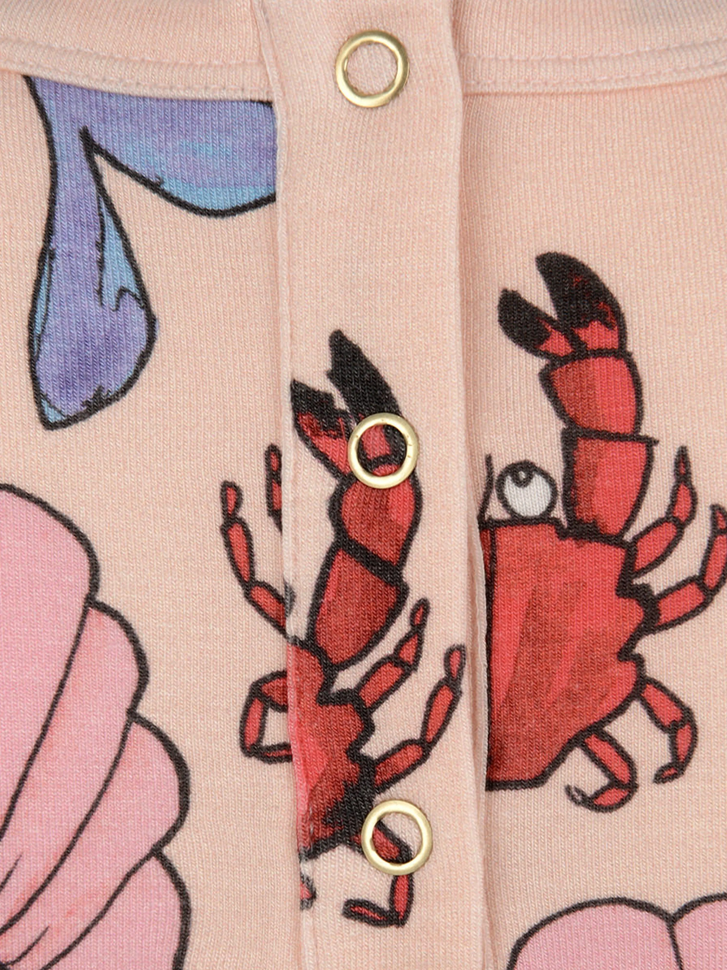 Mini Rodini Mädchen Rosa Baumwollkleid mit Delfin-Print