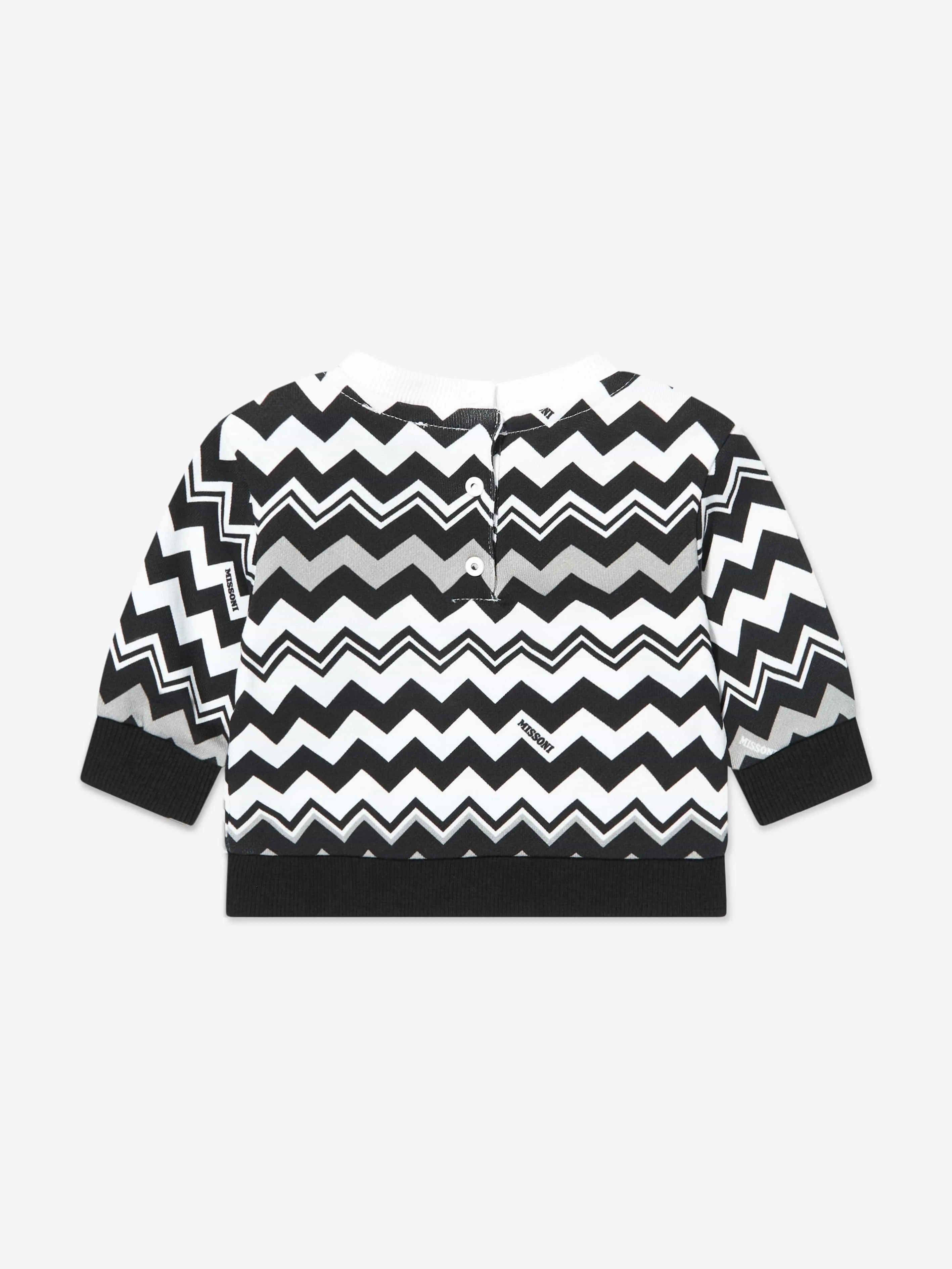 Missoni Baby Jungen Zickzack Sweatshirt in Schwarz
